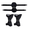 Black ergonomic knee protection booster pads for support and stability