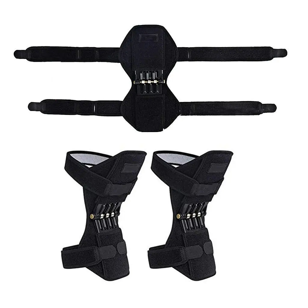 Black ergonomic knee protection booster pads for support and stability