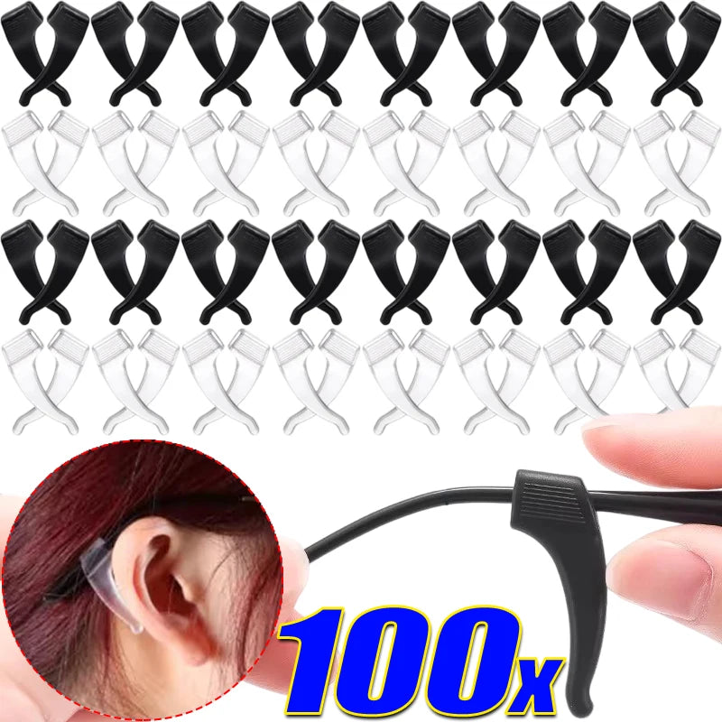 Silicone Anti-Slip Glasses Ear Hooks – Ergonomic Eyewear Grips
