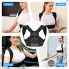 Various women demonstrate the adjustable posture corrector for back and shoulder support in office, leisure, driving, and wal