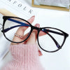 Women's Round Frame Blue Light Blocking Myopia Glasses