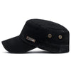 Classic Military Cadet Flat Cap – Unisex Adjustable Snapback