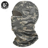 Gray camouflage mesh balaclava face mask for sun and dust protection
