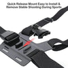 Black universal adjustable chest strap kit for mounting phones and cameras during sports.