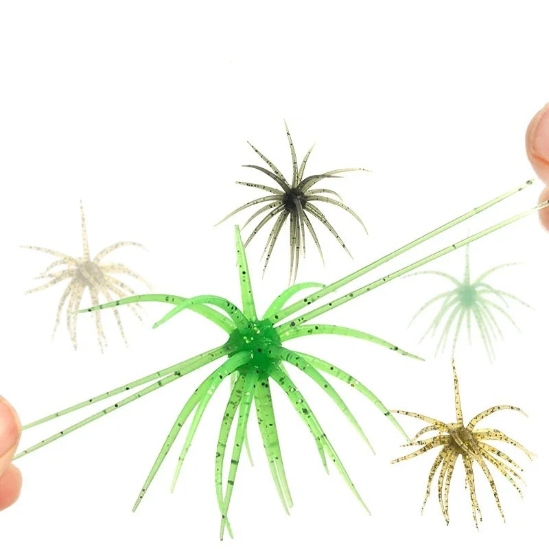 Realistic Sea Urchin Soft Fishing Lures - 10 Pack