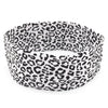 Black and white leopard print women's sports headband