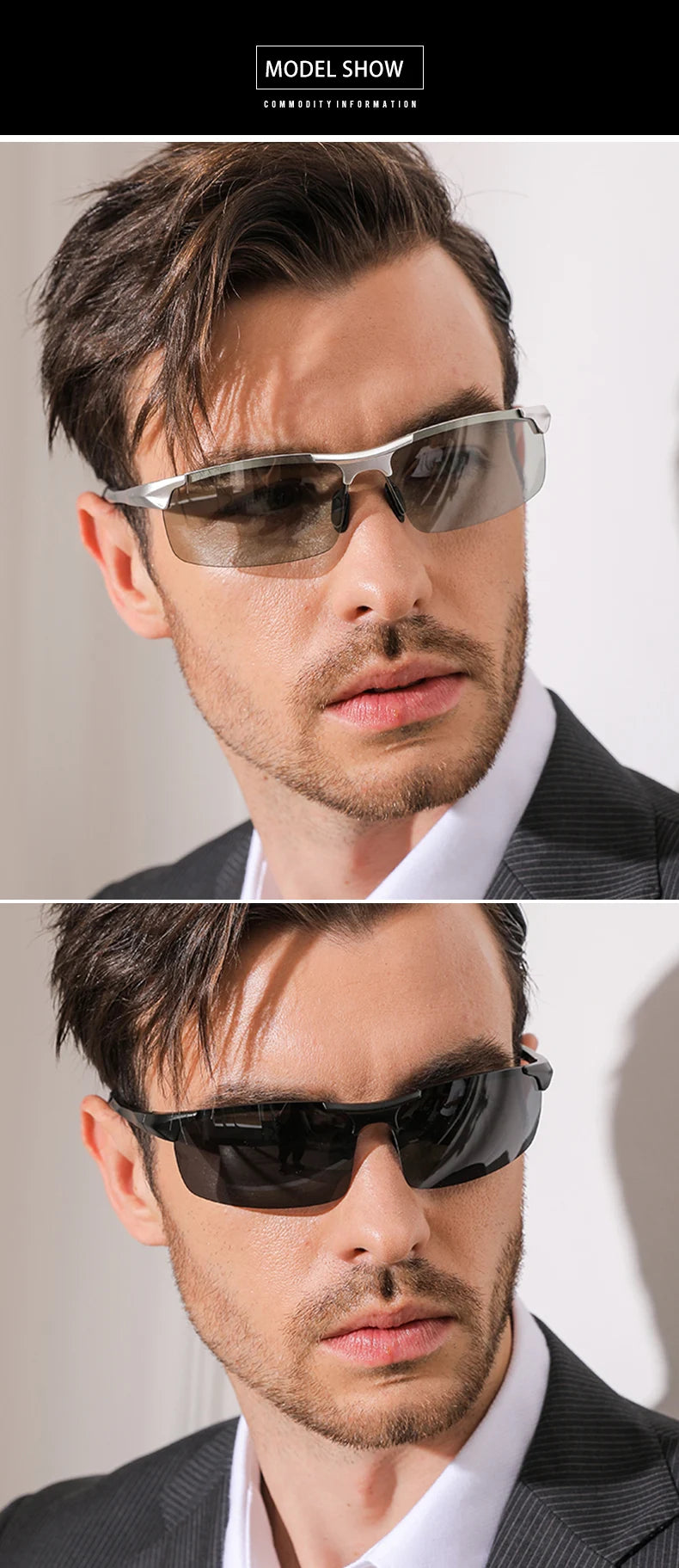 Photochromic Polarized Sports Sunglasses with UV400 Protection