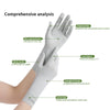 White UV protection driving gloves shown on a hand, highlighting features like fingertip flaps and cool fabrics.