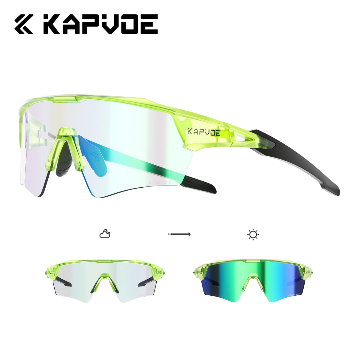 Photochromic Cycling Sunglasses with UV400 Protection