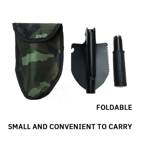 Multifunctional Folding Camping Shovel with Pickaxe and Saw