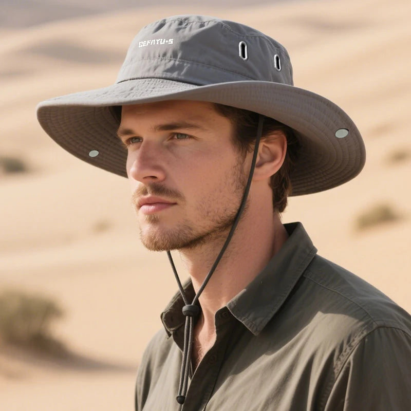 Foldable Sun Hat with Attached Face Mask