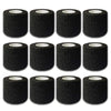Rolls of black self-adhesive tattoo grip tape for securing tattoos
