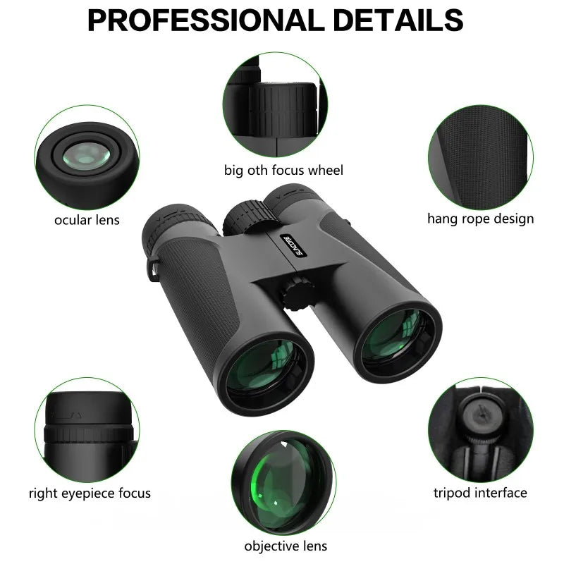 12x42 High-Powered Binoculars with BAK4 Prism