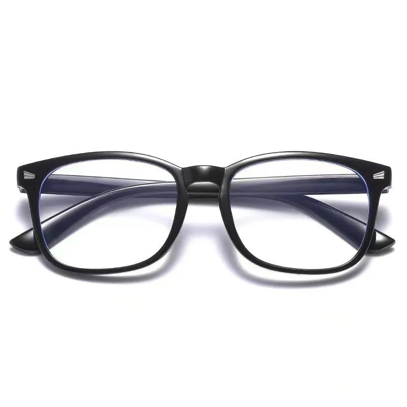Black anti-blue light gaming glasses with blue tinted lenses
