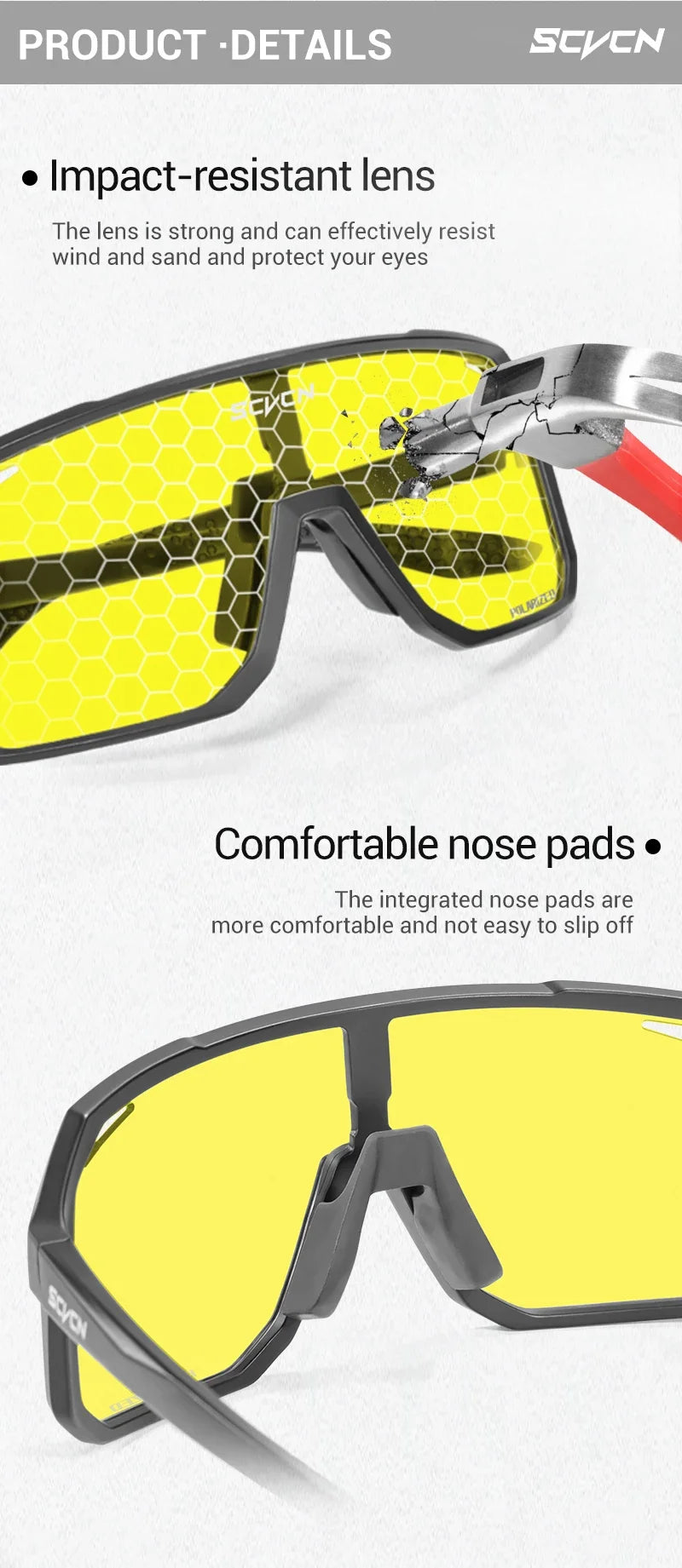 Oversized UV400 Sports Sunglasses for Men