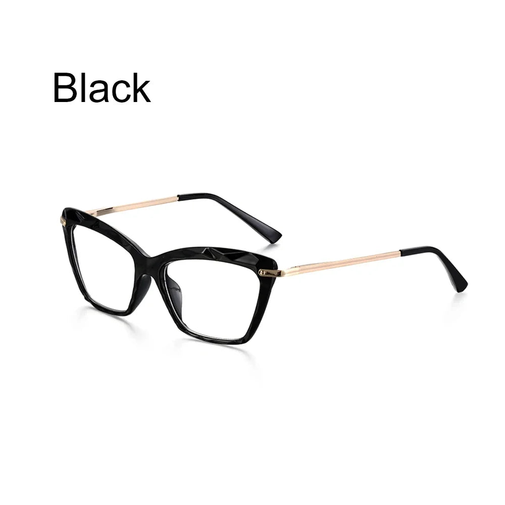 Vintage Cat-Eye Eyeglass Frames with Faceted Crystal Details