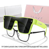 UV400 Oversized Sunglasses with Protective PU Case