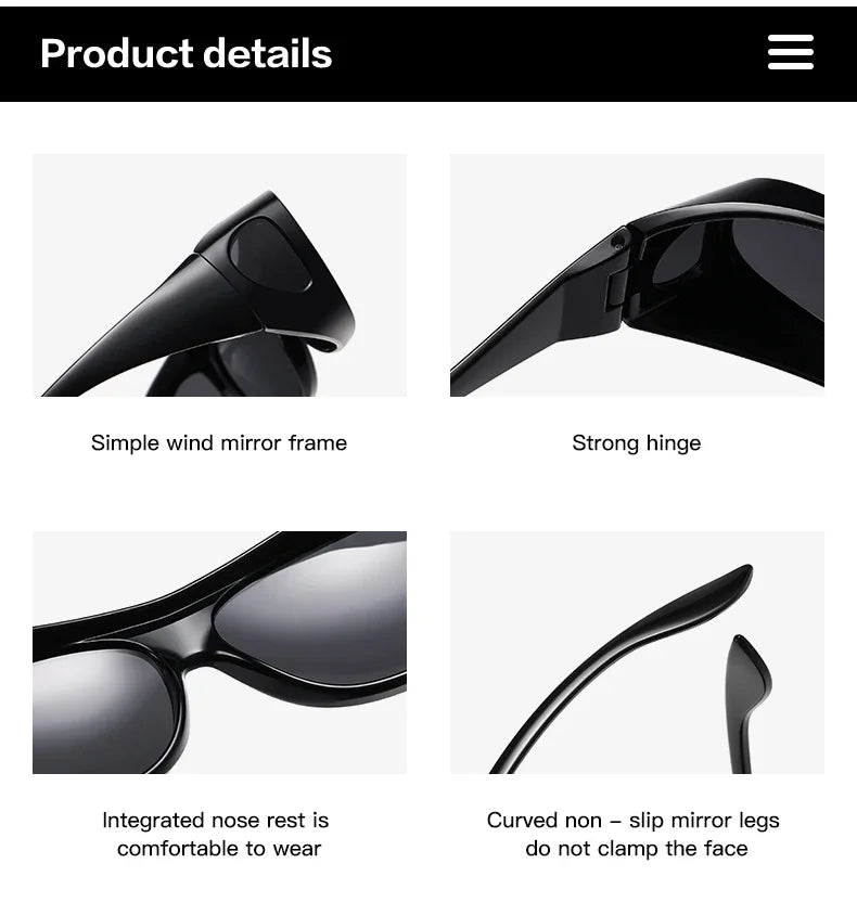 Polarized Fit-Over Sunglasses for Driving & Outdoor Sports