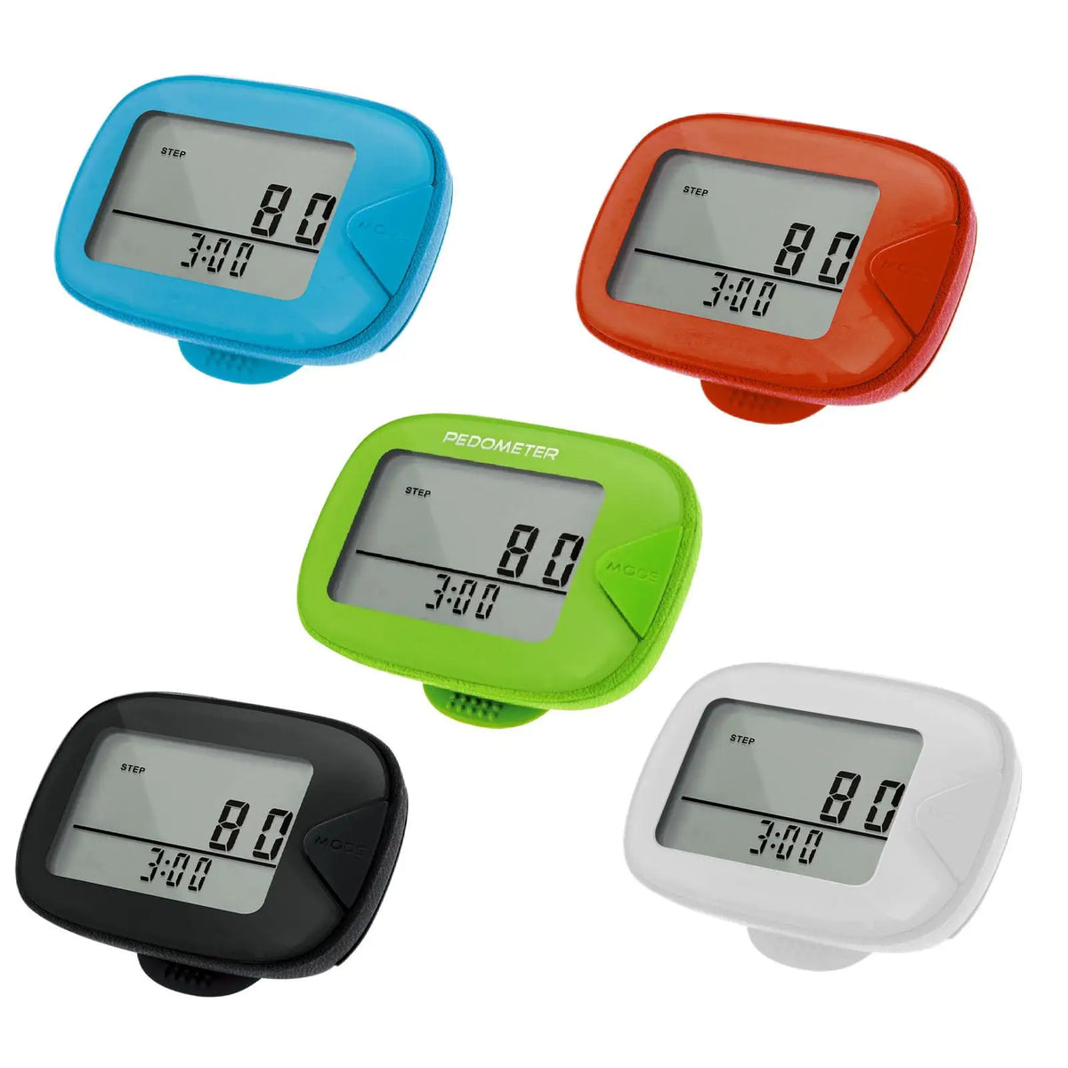 Clip-On Pedometer Step Counter with Memory