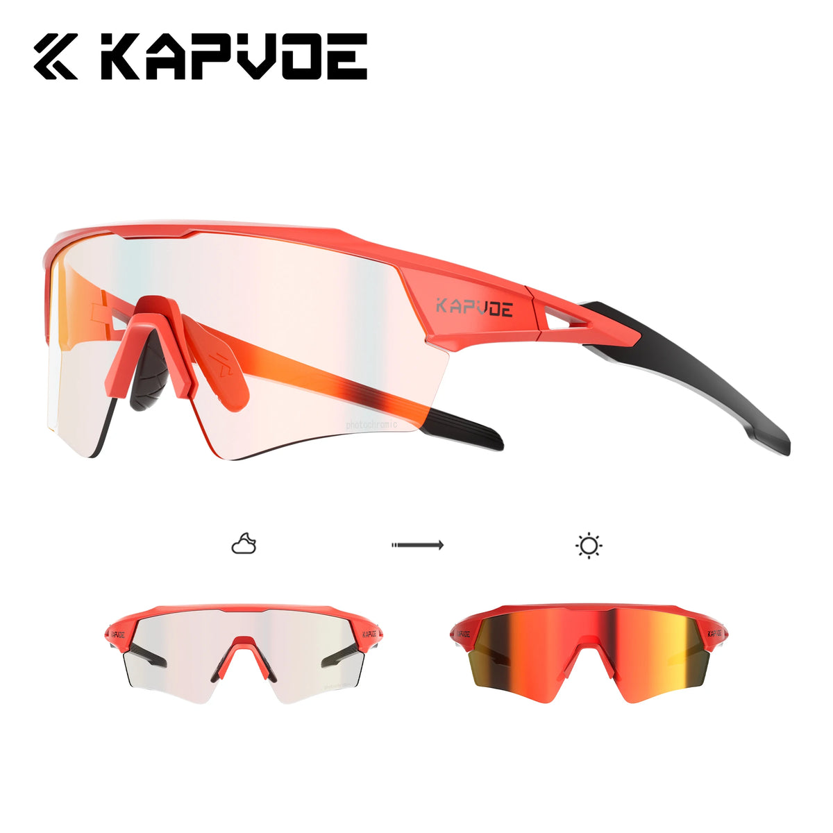 Photochromic Cycling Sunglasses with UV400 Protection