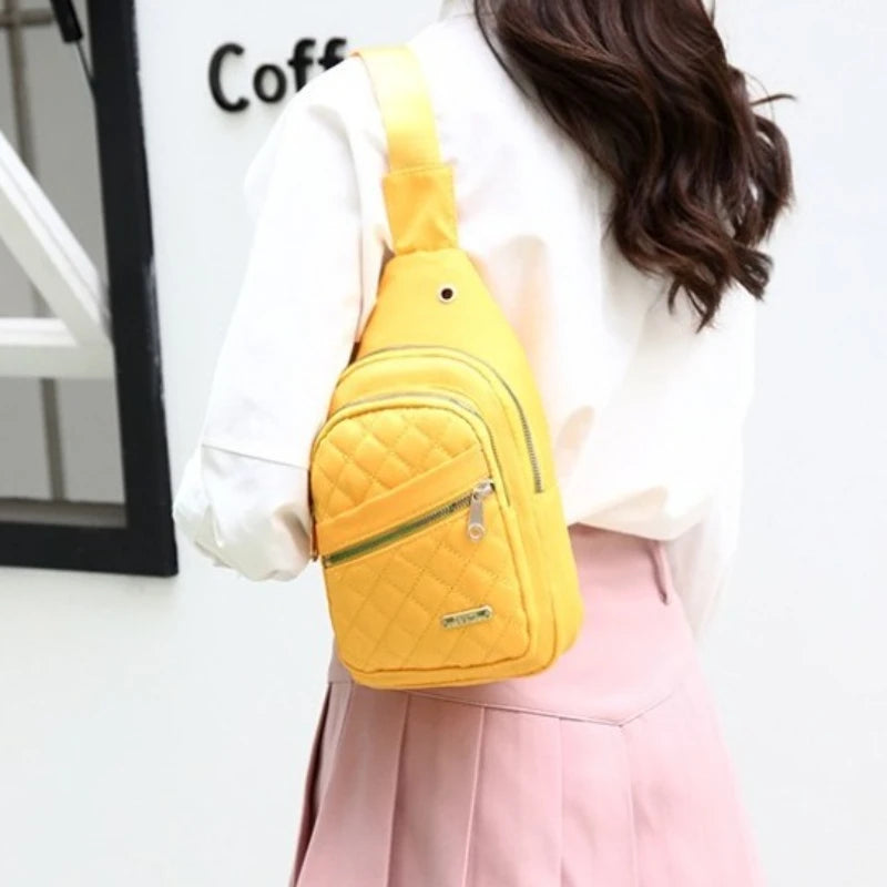 Nylon Crossbody Chest Bag for Women – Large Capacity, Adjustable Strap