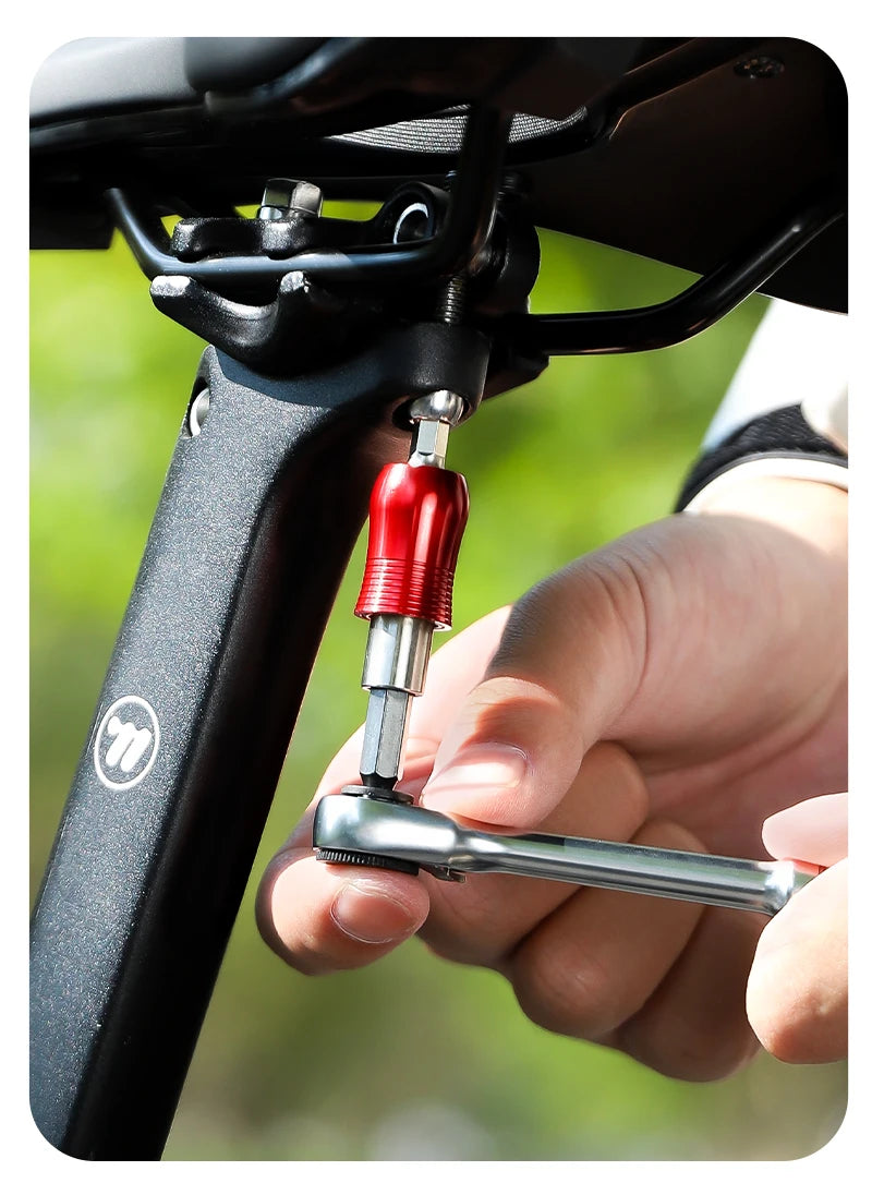 Compact 14-in-1 Ratchet Wrench Multi-Tool for Bicycles