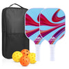 2-Piece Fiberglass Pickleball Paddle Set with 4 Balls for Beginners