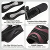 Schwarzer, verstellbarer Knie-Strap mit Silikonpolstern und Klettverschluss zur Schmerzlinderung