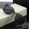 Vintage Half-Frame Sunglasses with UV400 Protection
