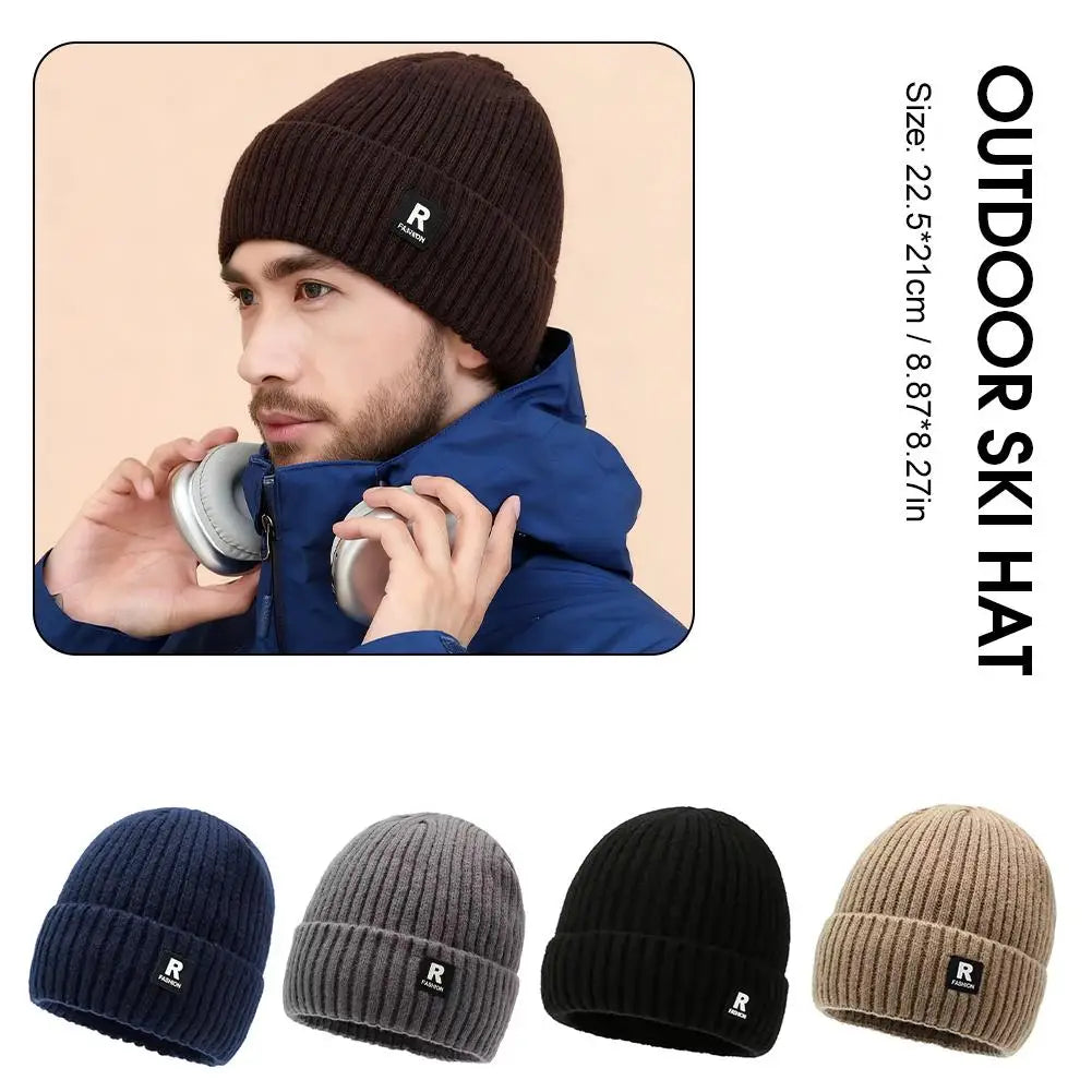 Fleece-Lined Knit Beanie for Men and Women