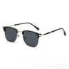 Vintage Half-Frame Sunglasses with UV400 Protection