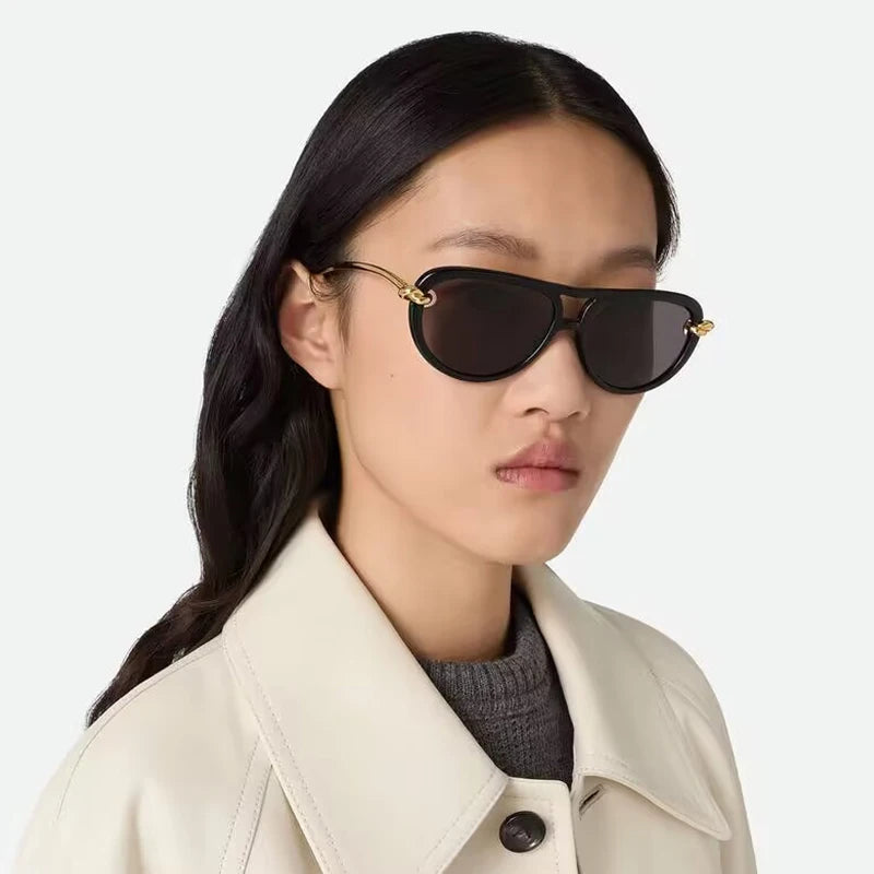 Elegant Knot Double Beam Pilot Sunglasses