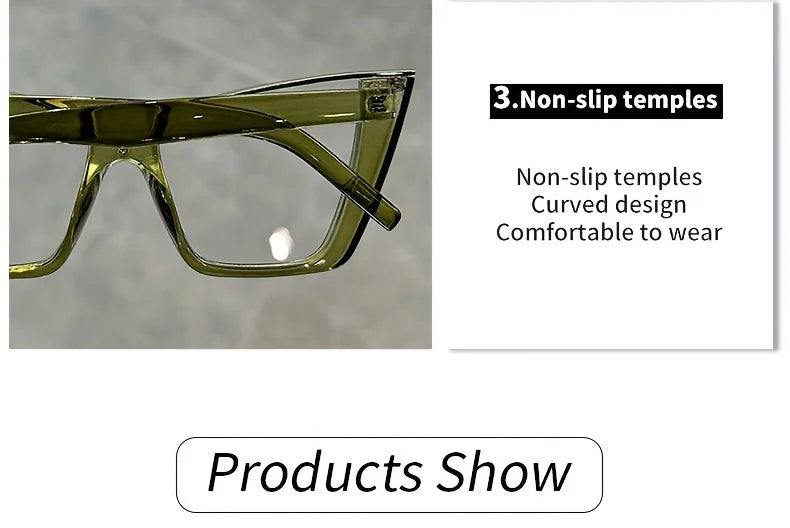 Vintage Cat Eye Glasses with Blue Light Filtering Lenses