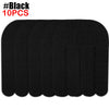 A set of ten black kinesiology tapes for sports recovery