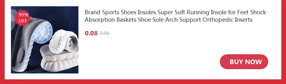 Adjustable Height Increase Insoles with Shock Absorption