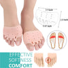Rosa Silikon-Pads zum Schmerzlinderung für Metatarsal, Zehentrenner, auf einem Fuß