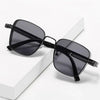 Vintage Steampunk Square Sunglasses with Metal Frame