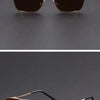Square Metal Sunglasses with UV400 Protection