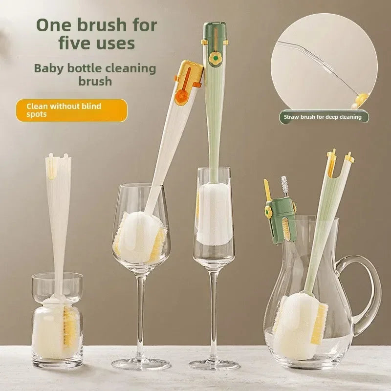 5-in-1 Multifunctional Cup Cleaning Brush Set
