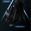 Black mount tai gloves shown with features like full palm mesh breathability and a silky fabric smooth rod