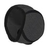 Black pet noise reduction ear muffs for dogs shown from above