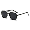 Black classic retro square polarized sunglasses with black arms