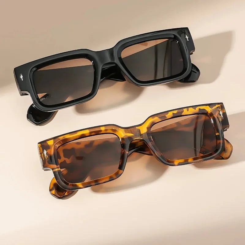 Retro Square Sunglasses with UV400 Protection