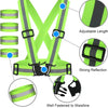 Adjustable High-Visibility Reflective Safety Vest with Wrist Straps