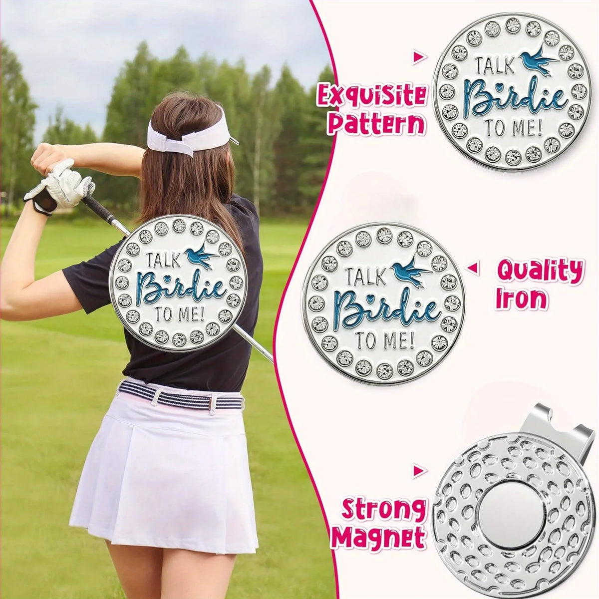 Fun Golf Ball Markers with Magnetic Hat Clip