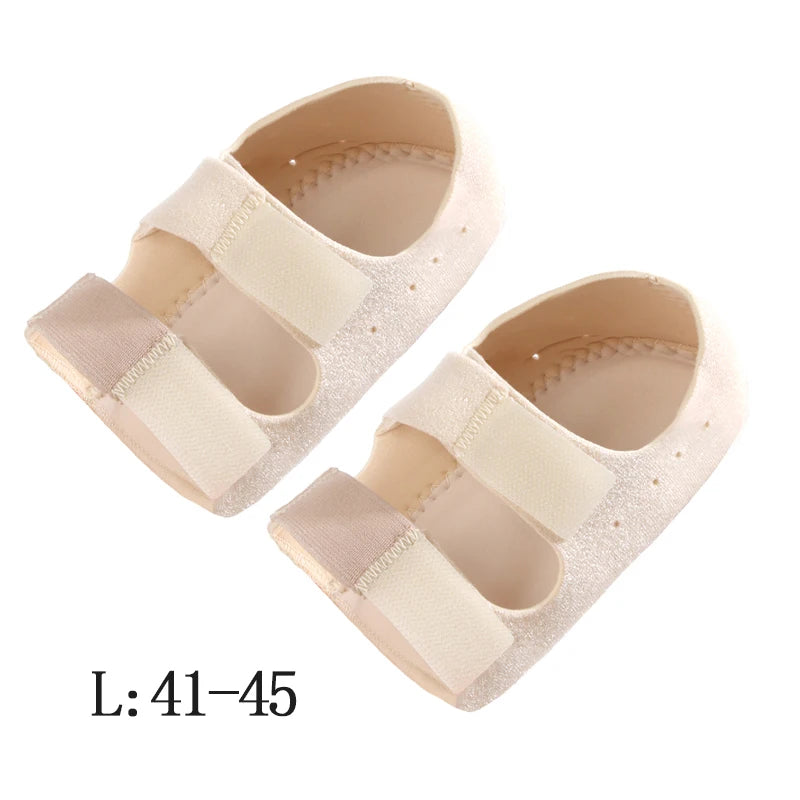 Light pink adjustable gel heel cups designed for foot pain relief