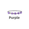Purple floral rose wreath crown headpiece