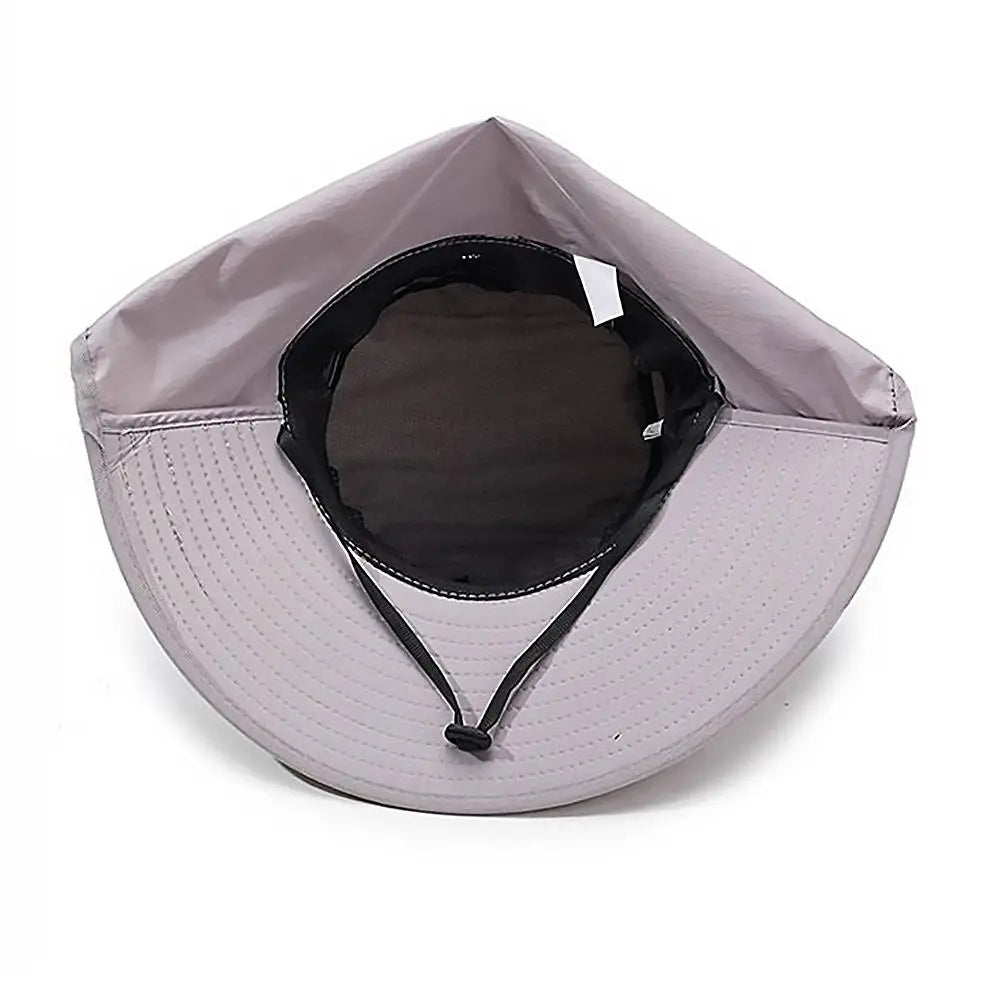 Mosquito Net Sun Hat with Wide Brim and Adjustable Chin Strap