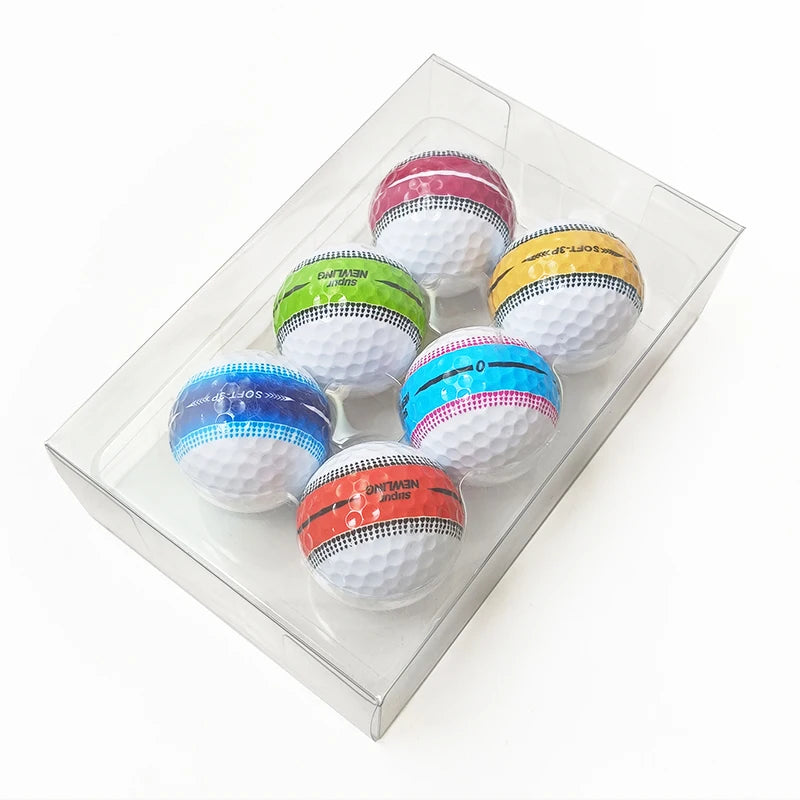 Premium Three-Layer Distance Golf Balls (6-Pack)