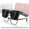 UV400 Oversized Sunglasses with Protective PU Case